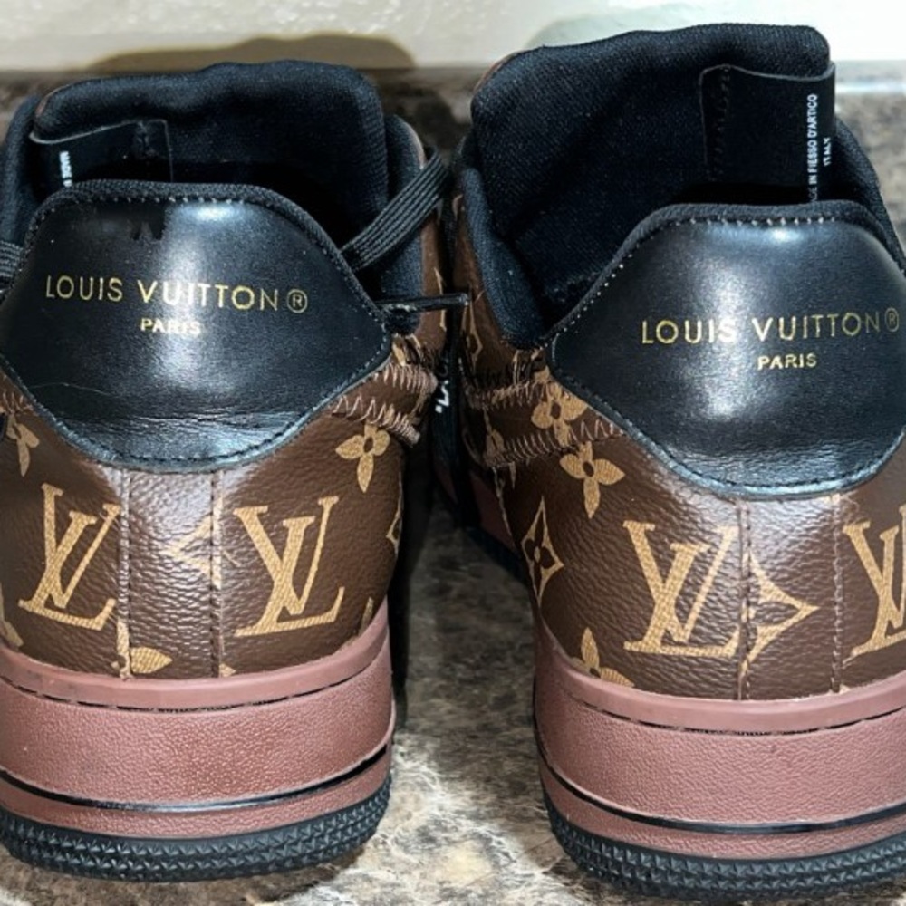 Louis Vuitton Black and Brown Monogram Sneakers